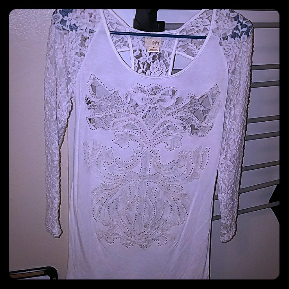 White lace top